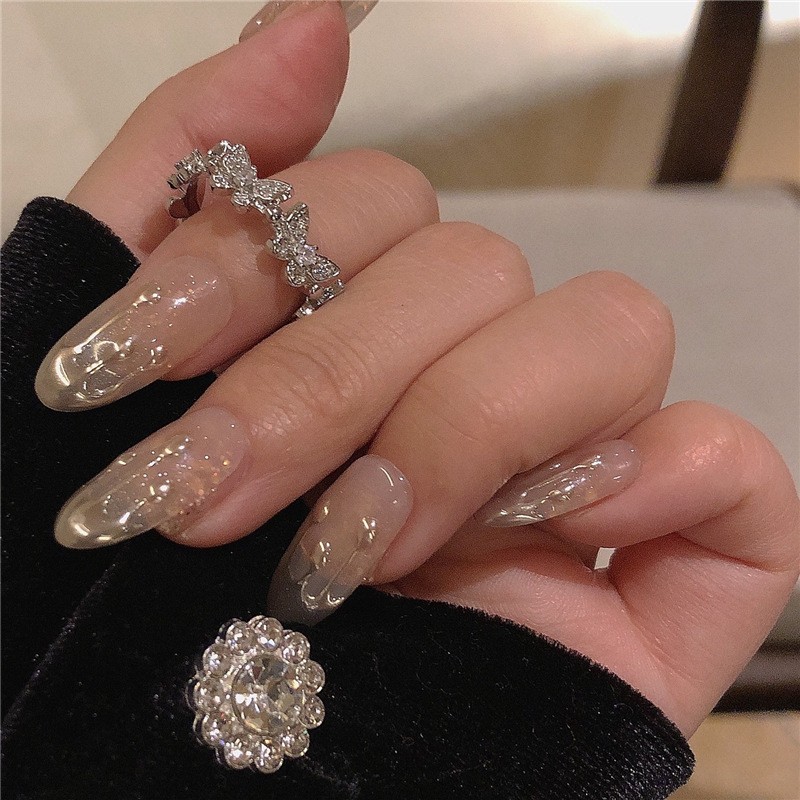 Diamond-Encrusted Butterfly Ring, Silver